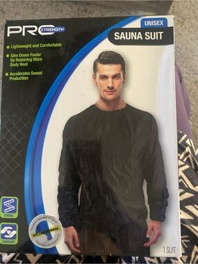 PR Strength Unisex Black Sauna Suit - Lightweight